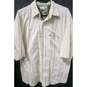Men's‎ Ecko Unltd Casual Button Down Shirt Size XL Multicolor Stripe Beige Tan
